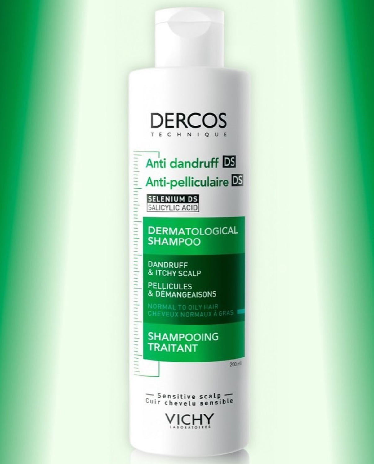 DERCOS ANTI-DANDRUFF TREATMENT SHAMPOO - NORMAL TO OILY HAIR