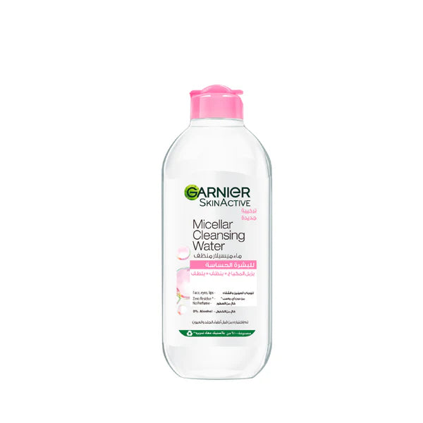 GARNIER MICELLAR WATER FACIAL CLEANSER AND MAKEUP REMOVER PINK FOR SENSITIVE SKIN