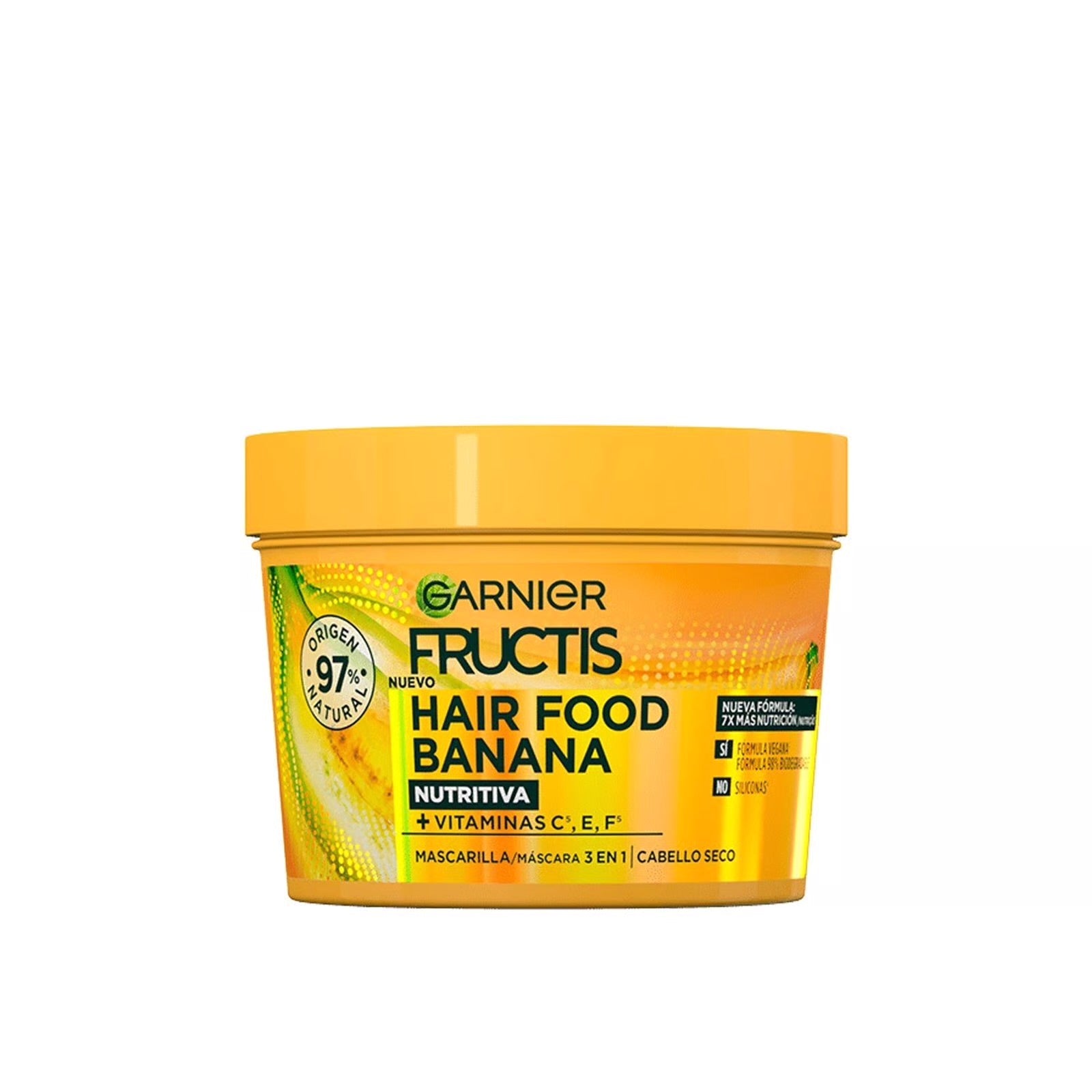 GARNIER ULTRA DOUX BANANA VEGAN HAIR FOOD 3IN1 MASK FOR DRY HAIR, BOOSTED WITH VITAMINS C, E & F