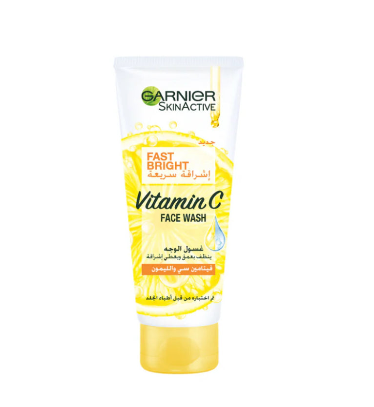 Garnier Fast Bright Vitamin C Brightening Face Wash with lemon essence 100ml