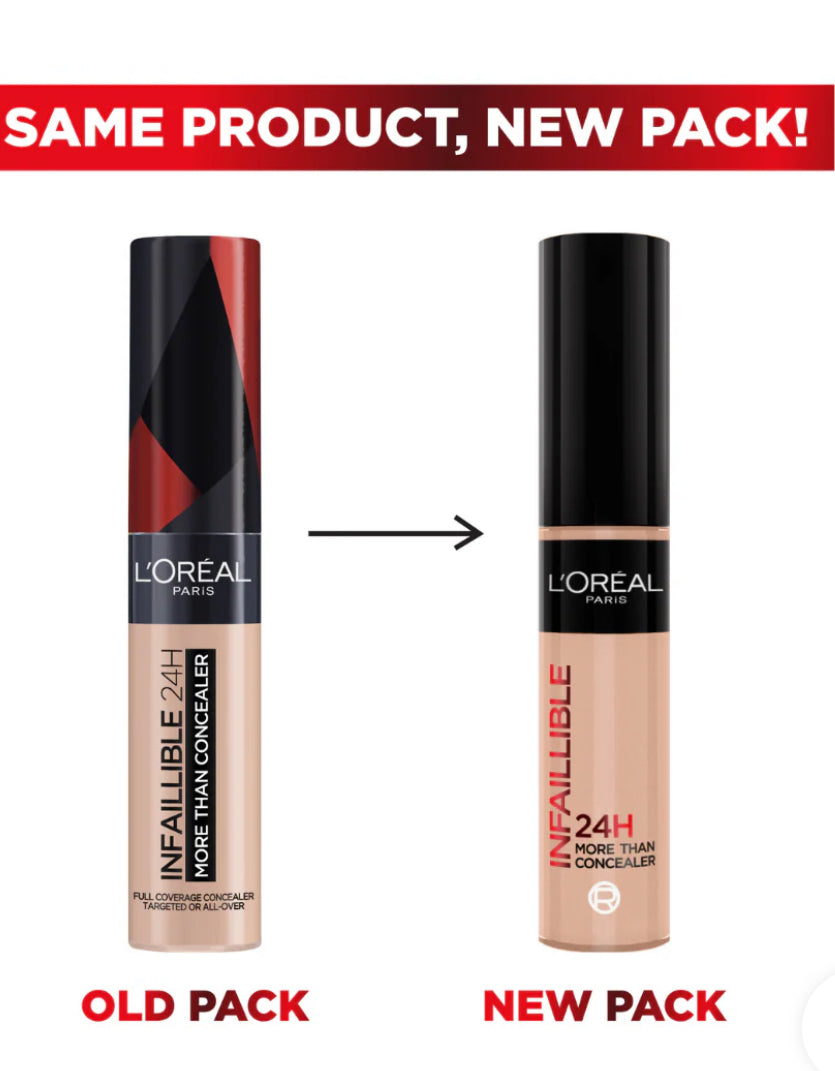 L'Oréal Paris Infallible Full Wear Waterproof Concealer Up To 24H Full Coverage - Updated Shades