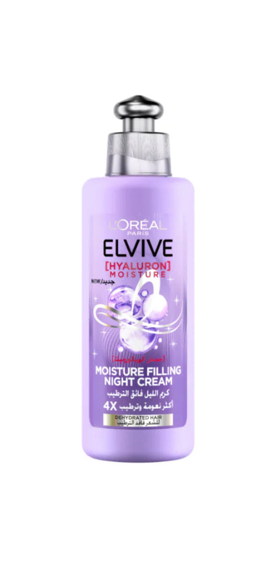 L’Oréal Paris Elvive Hyaluron Moisture Filling Night Cream For Dehydrated Hair For 4x More Hydrated Hair