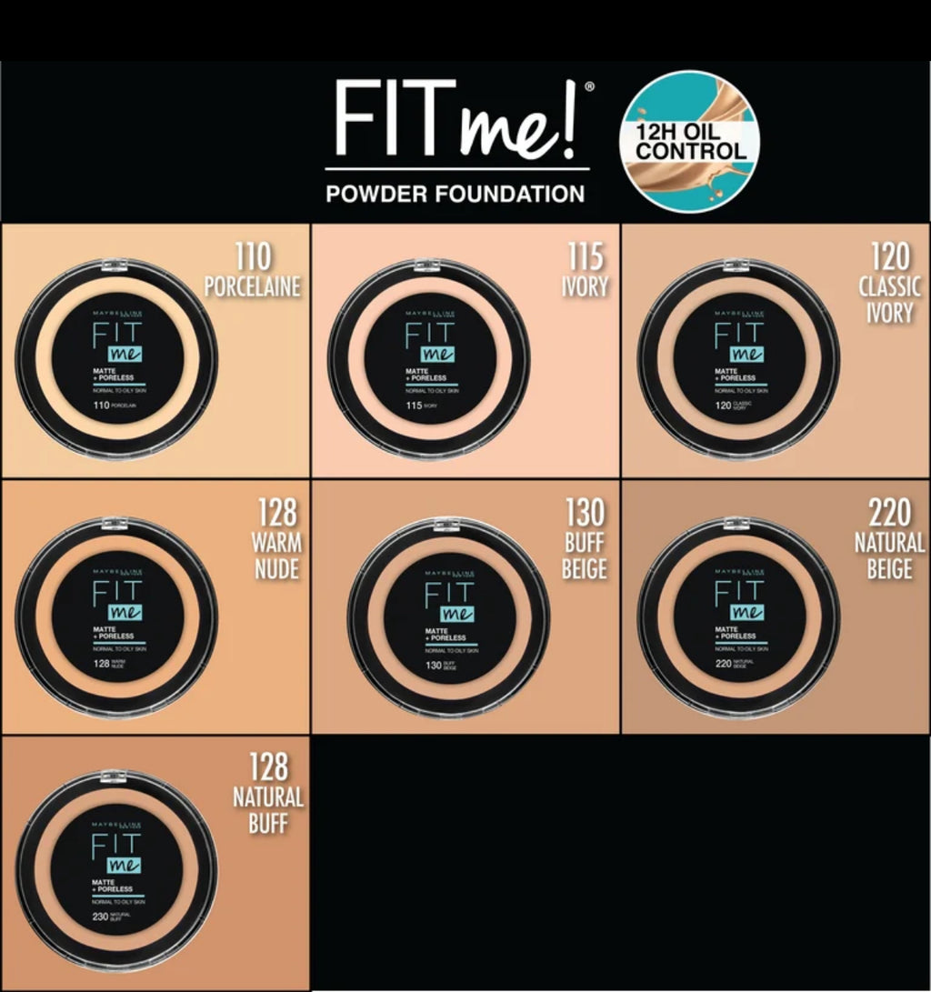 Maybelline New York Fit Me- Perfect Matte Finish & Poreless Powder That Lasts Up To 16 Hours