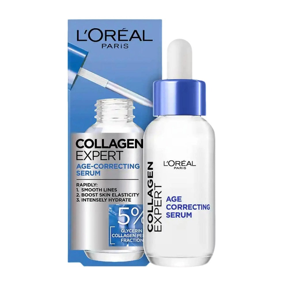 L’ORÉAL PARIS COLLAGEN EXPERT AGE-CORRECTING SERUM WITH GLYCERIN & COLLAGEN PEPTIDE FRACTIONS, 30ML